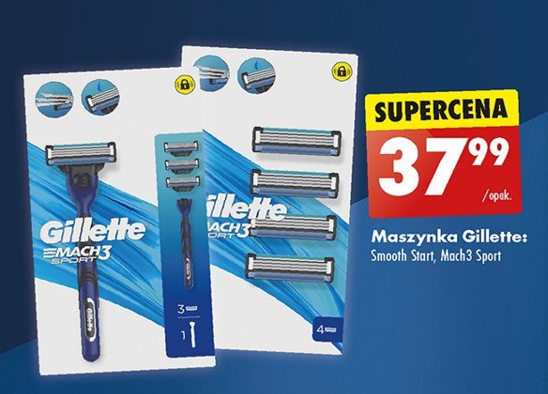 Maszynka do golenia + 3 wkłady Gillette mach3 sport promocja