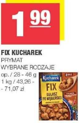 Fix kucharek PRYMAT wybrane rodzaje promocja w SPAR