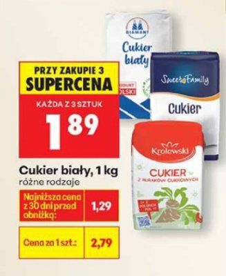 Cukier biały 1 kg różne rodzaje promocja w Biedronka