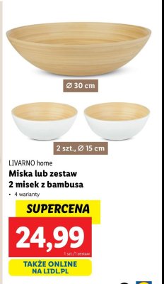 Miska bambusowa 30 cm LIVARNO HOME promocja