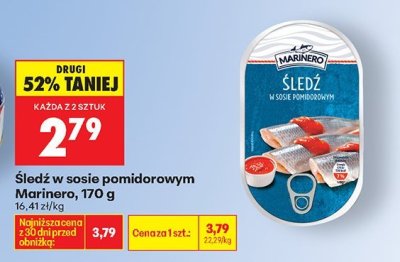 Śledź w sosie pomidorowym Marinero, 170 g promocja w Biedronka