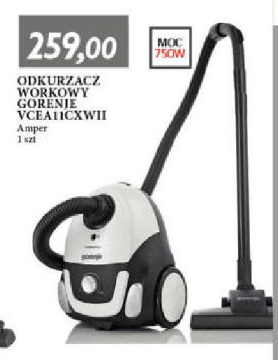 Odkurzacz vcea11cxwii Gorenje promocja