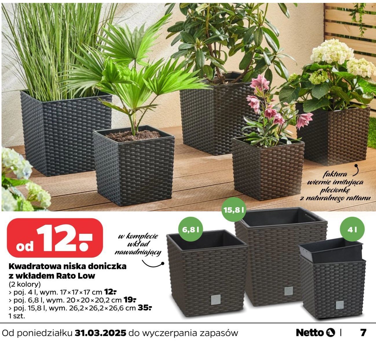 Doniczka rato low 4l promocja