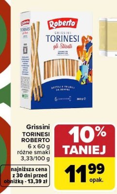 Grissini TORINESI różne smaki Roberto promocja w Carrefour