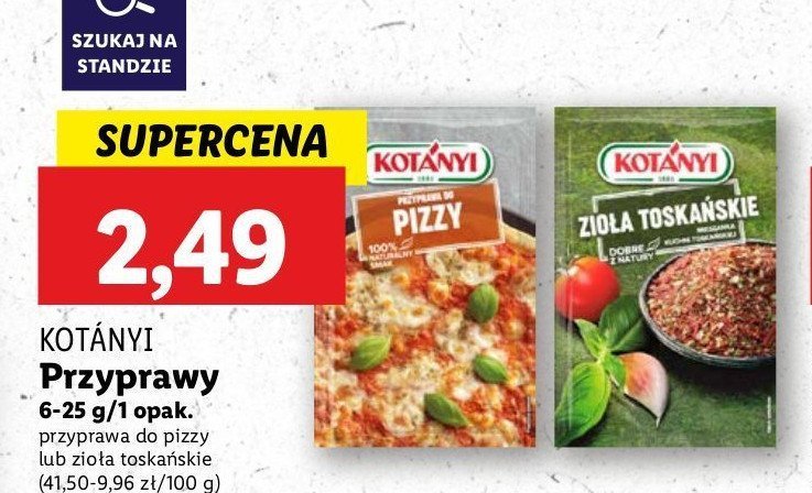 Przyprawa do pizzy Kotanyi promocja