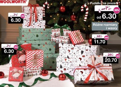 Pudełko na prezent - różne rozmiary i wzory promocja w Woolworth