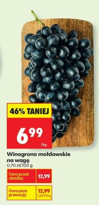 Winogrono mołdawskie na wagę promocja w Biedronka
