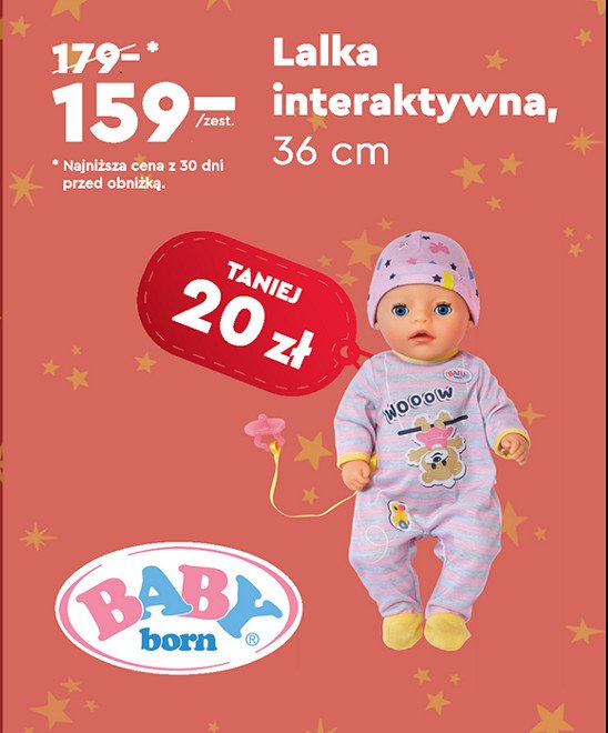 Lalka interaktywna 36 cm Baby born promocja