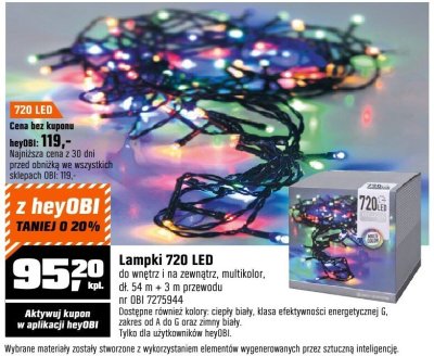 Lampki 720 LED promocja w OBI