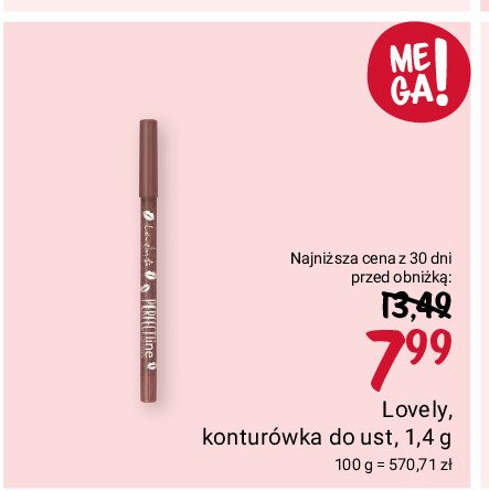 Kredka do ust nr.4 LOVELY PERFECT LINE promocja