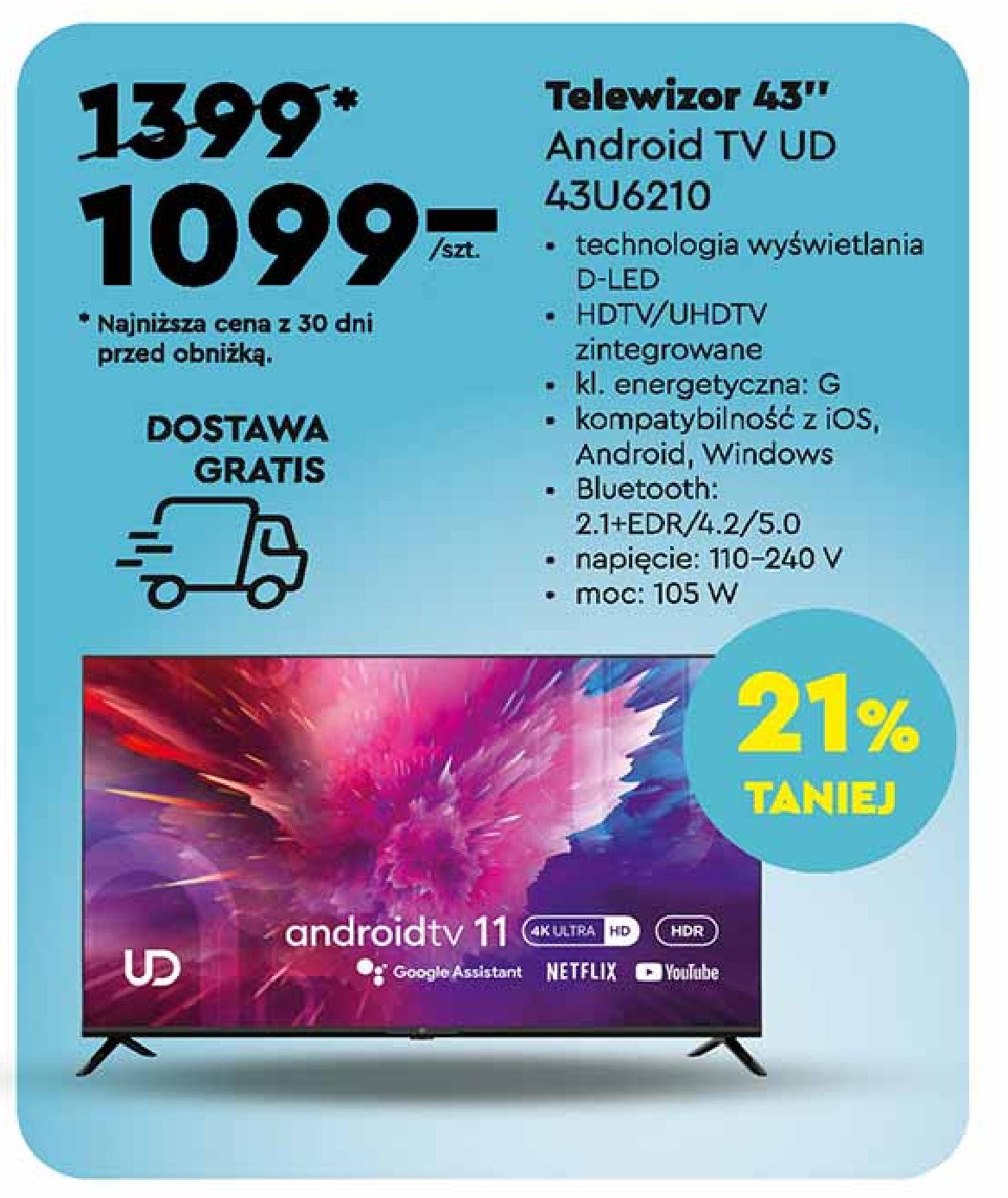 Telewizor ud 43u6210 promocja