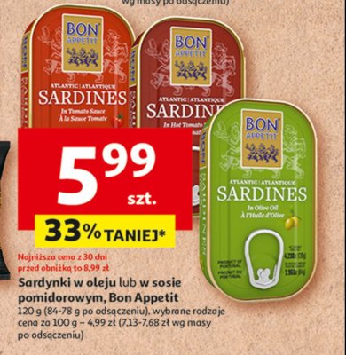Sardynki w sosie pomidorowym z chilli BON APPETIT promocja