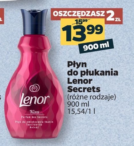Płyn do płukania kiss Lenor parfum des secrets promocja
