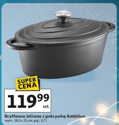 Brytfanna żeliwna z pokrywką Ambition promocja w Auchan