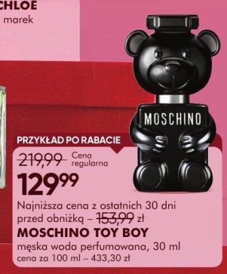 Perfumy MOSCHINO TOY BOY męska woda perfumowana, 30 ml, cena za 100 ml - 433,30 zł promocja w Super-Pharm
