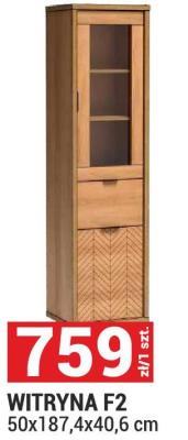 Witryna F2 50x187,4x40,6 cm promocja w Merkury Market