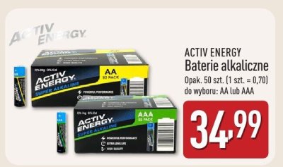 Baterie alkaliczne ACTIV ENERGY AA lub AAA promocja w Aldi