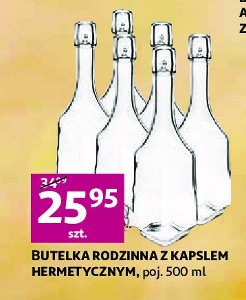 Butelka rodzinna z kapslem hermetycznym 500 ml promocja