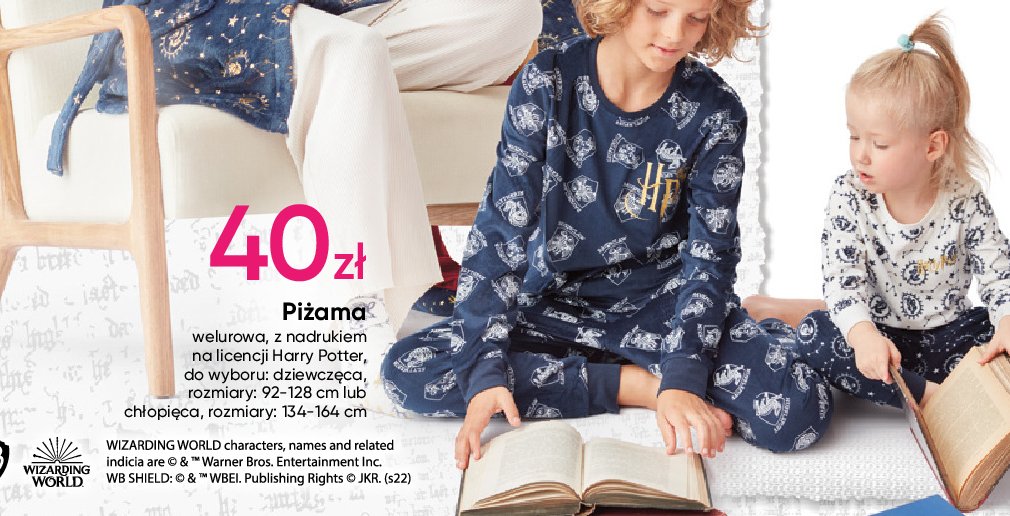 Piżama dziewczęca harry potter 92-128 cm promocja