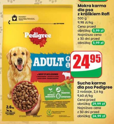 Sucha karma dla psa Pedigree 2 rodzaje, 2,6 kg promocja w Dino