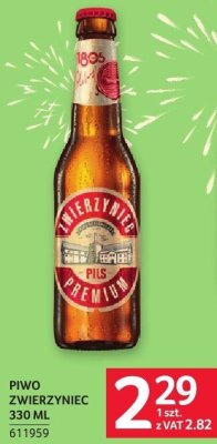 Piwo Zwierzyniec Pils Premium 330 ml promocja w Selgros