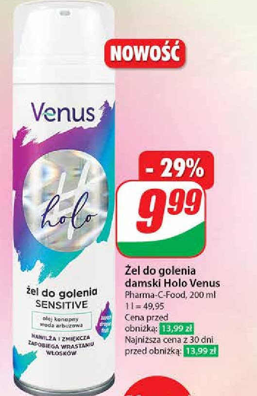 呕el do golenia sensitive VENUS HOLO promocja