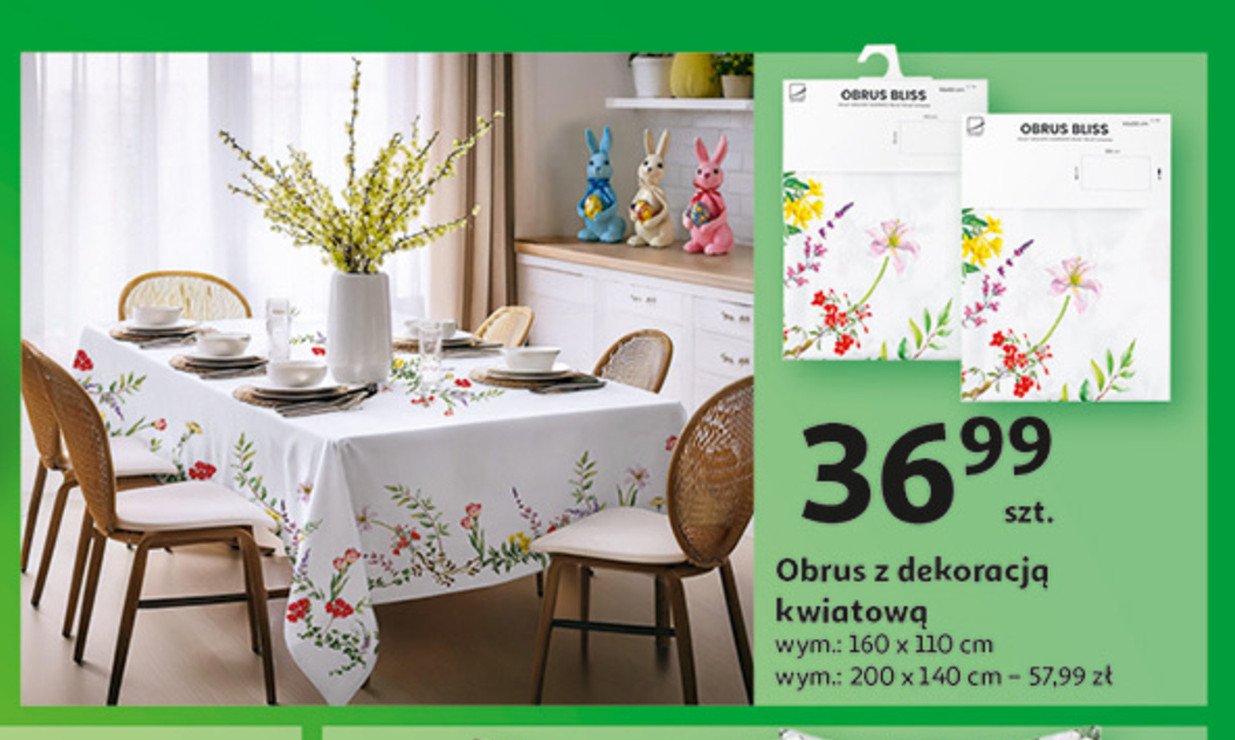 Obrus 140 x 200 cm promocja w Auchan