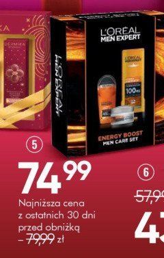 Zestaw kosmetyków L'Oreal Men Expert Energy Essential Men Care Set promocja w Super-Pharm