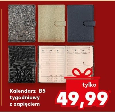 Kalendarz B5 tygodniowy z zapięciem promocja w Kaufland