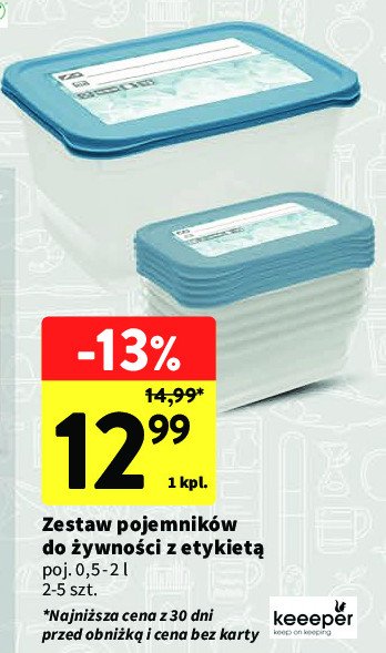 Komplet pojemnik贸w z etykiet膮 Keeeper promocja