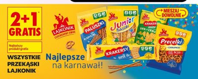 Przekąski Lajkonik: krakersy, paluszki, precelki promocja w Biedronka