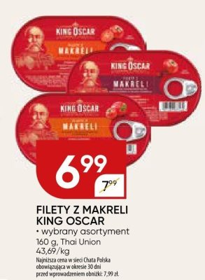 Filety z makreli w oleju king oscar promocja w Chata Polska