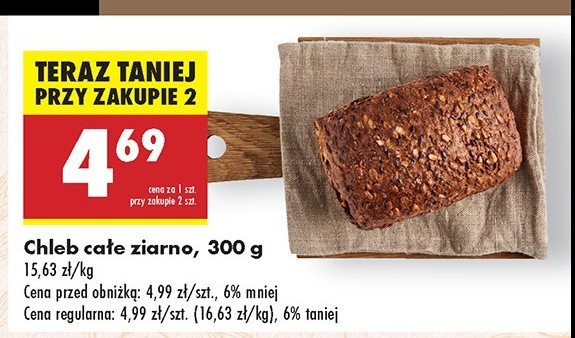 Chleb całe ziarno promocja
