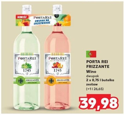 Wino białe półwytrawne + czerwone półwtytrawne PORTAREI 1745 promocja