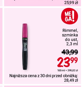 Szminka do ust 410 Rimmel lasting provocalips double ended promocja