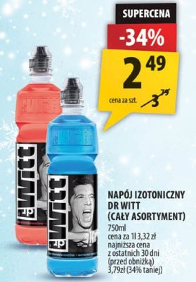 Napój izotoniczny Dr Witt (cały asortyment) promocja w Arhelan