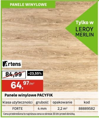 Panele winylowe PACYFIK promocja w Leroy Merlin