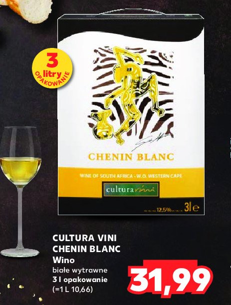 Wino CULTURA VINI CHENIN BLANC promocja