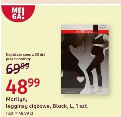 Legginsy ciążowe Marilyn Black promocja w Rossmann