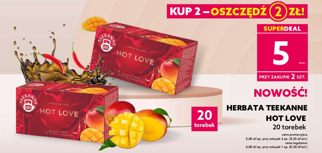 Herbata mango & chili Teekanne hot love promocja