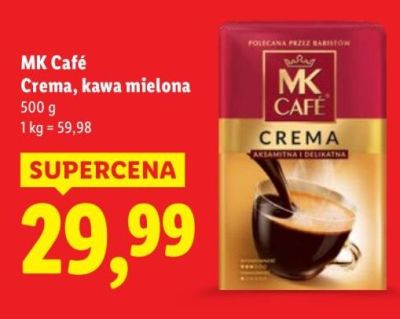 Kawa MK Café Crema mielona promocja w Lidl