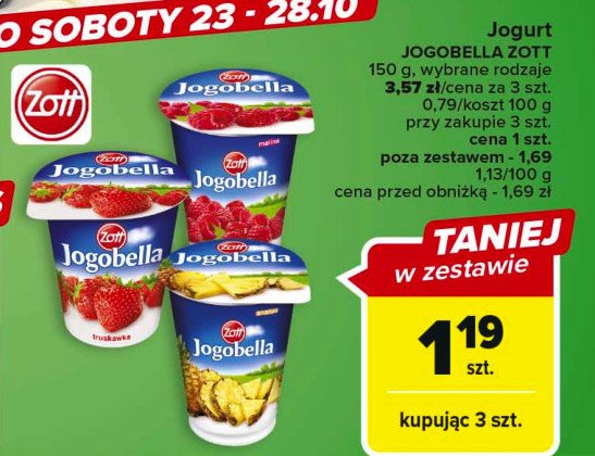 Jogurt ananas Zott jogobella promocja