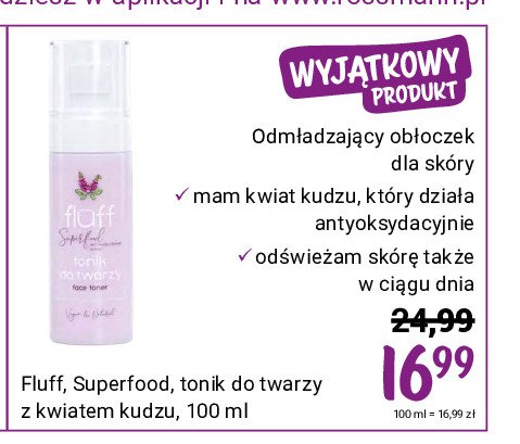 Tonik do twarzy odmładzający obłoczek Fluff superfood promocja