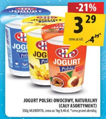 Jogurt Polski owocowy, naturalny (cały asortyment) Mlekovita promocja w Arhelan