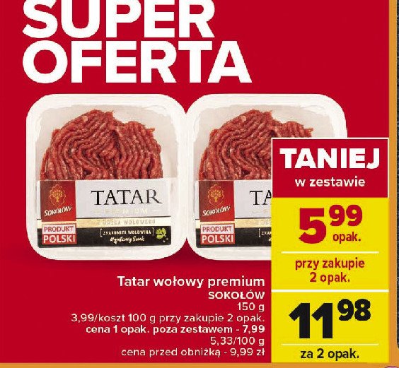 Tatar wołowy premium Sokołów promocja