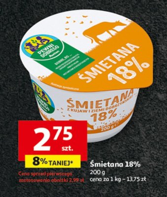 Śmietana 18% Auchan pewni dobrego promocja