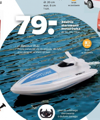 Motorówka zdalnie sterowana dł. 30 cm promocja