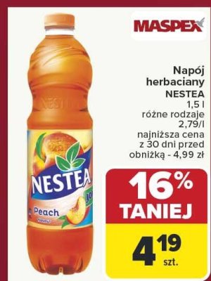 Napój herbaciany NESTEA 1,5 l różne rodzaje promocja w Carrefour