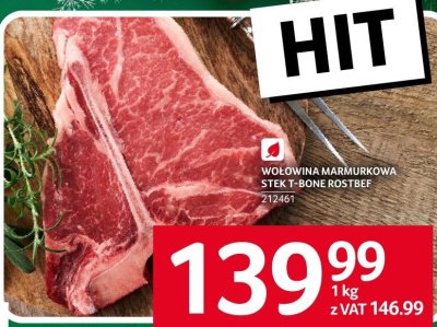 Wołowina marmurowa stek T-bone rostbef promocja w Selgros