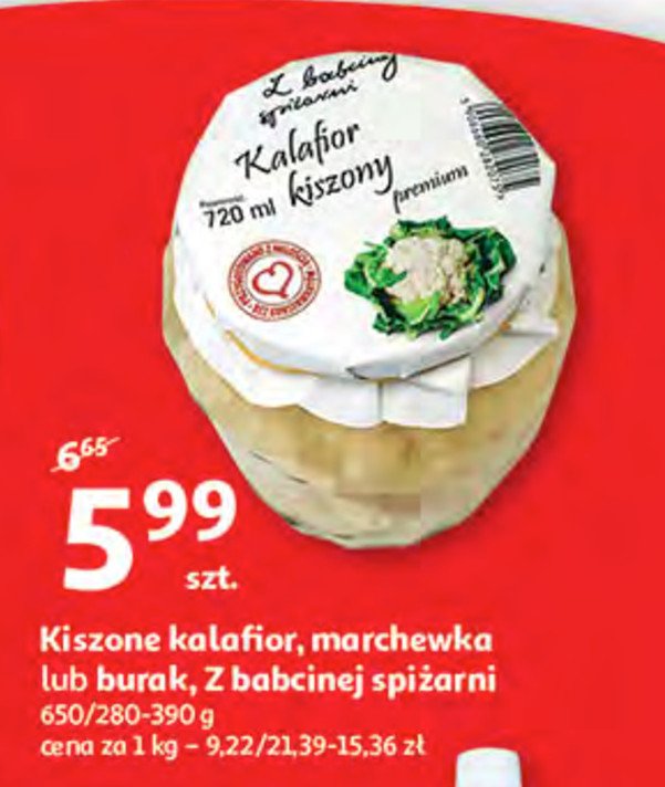 Kalafior kiszony Z babcinej spi偶arni promocja